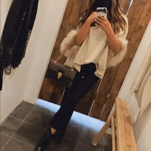 Fur lined sweater